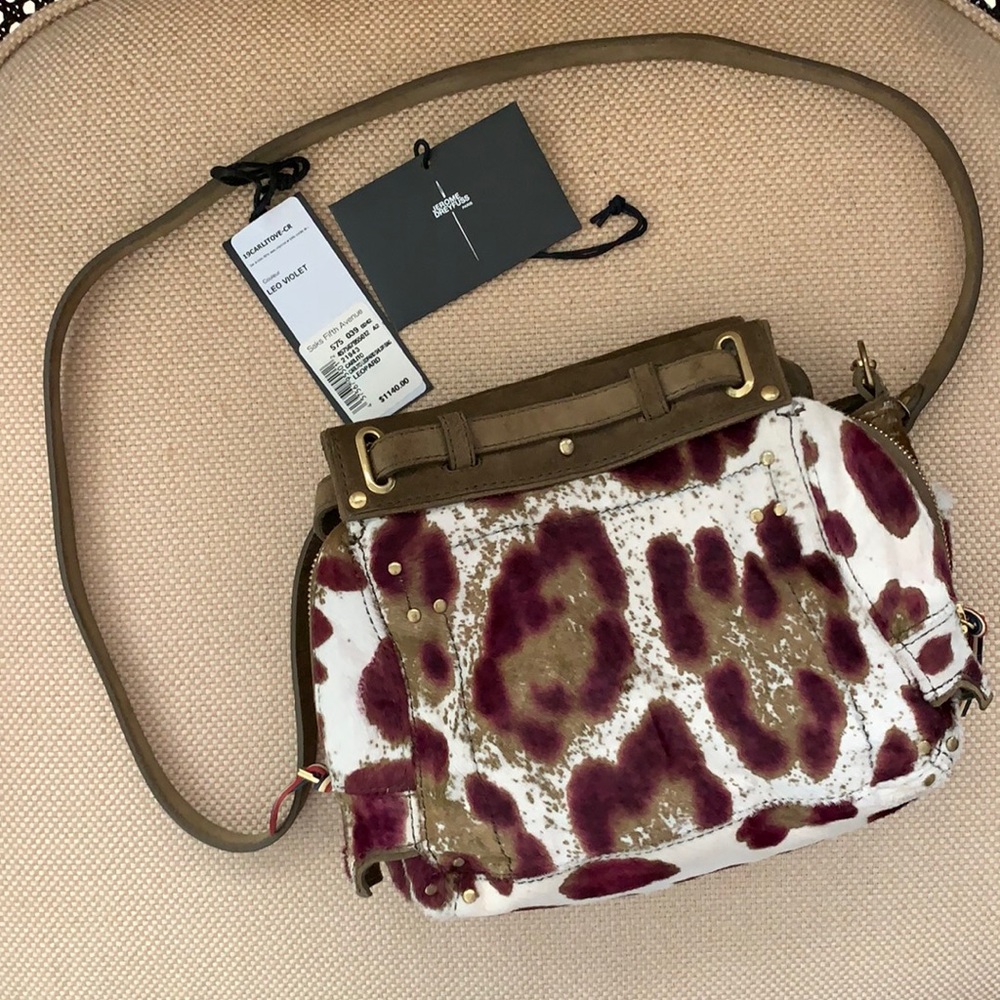 Jerome Dreyfuss Carlito Leopard Suede & Calf Hair